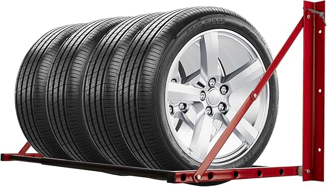 Adjustable Wall Tire Storage Rack for Seasonal Tires