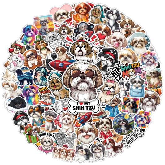 100 Shih Tzu Stickers for Water Bottles and More
