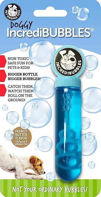 Long-lasting edible bubble toys for dogs and cats