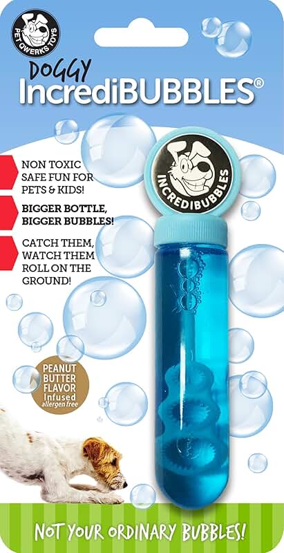 Long-lasting edible bubble toys for dogs and cats
