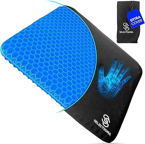 Double-Thick Gel Seat Cushion for Pressure Relief