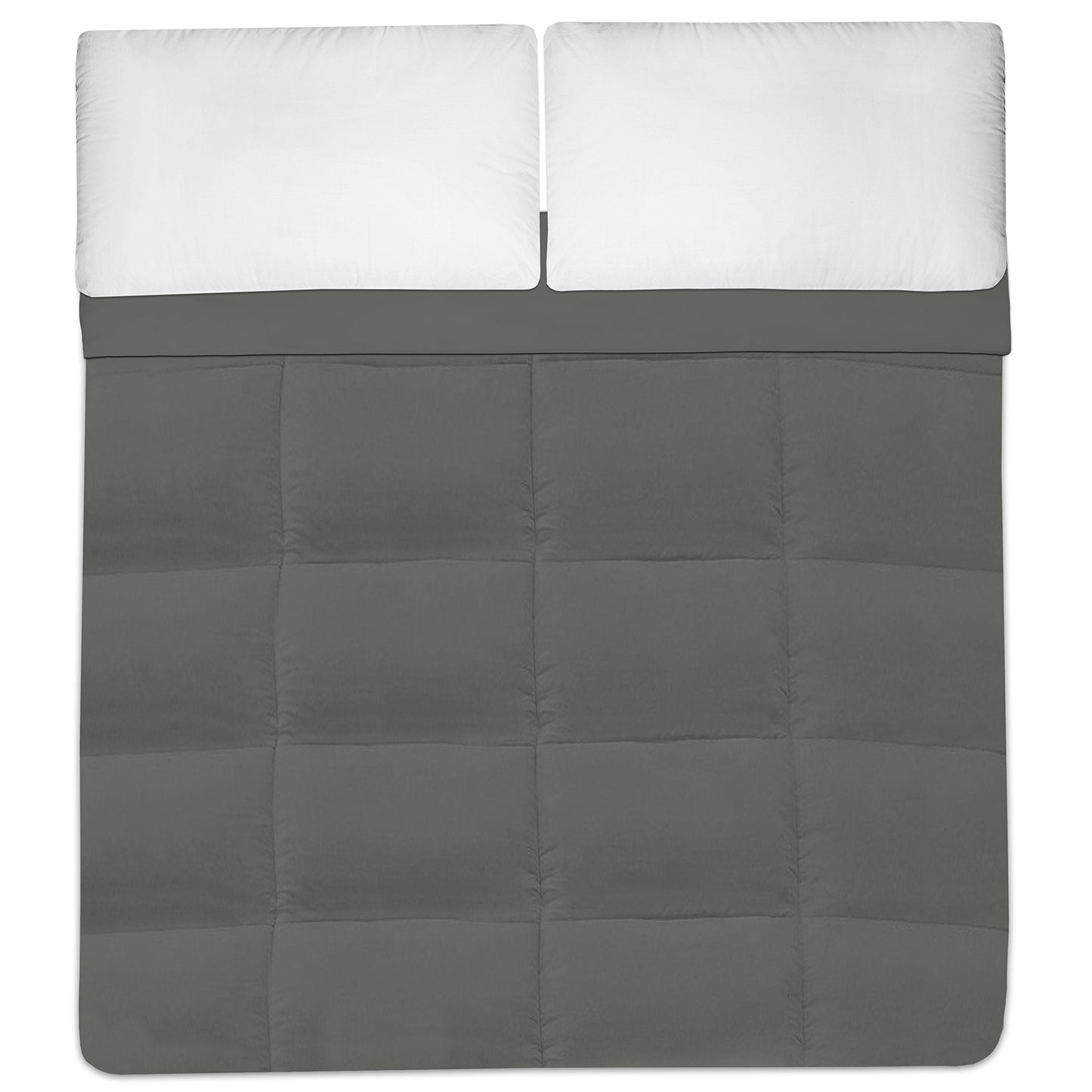 White Goose Down Alternative Comforter, Full, Gray