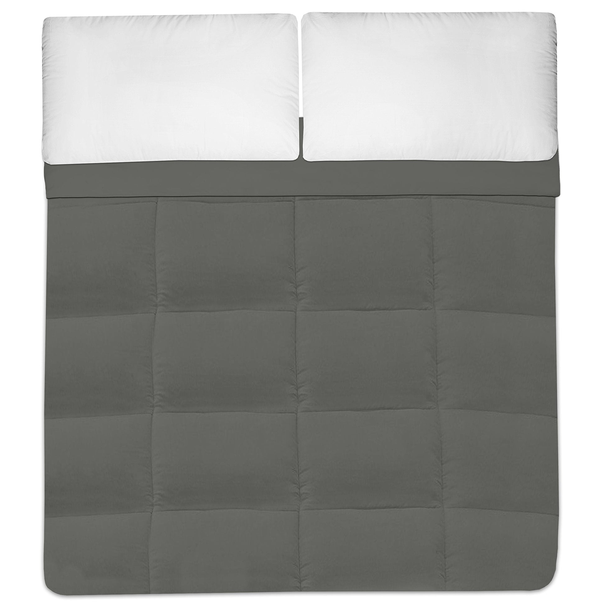 White Goose Down Alternative Comforter, Full, Gray