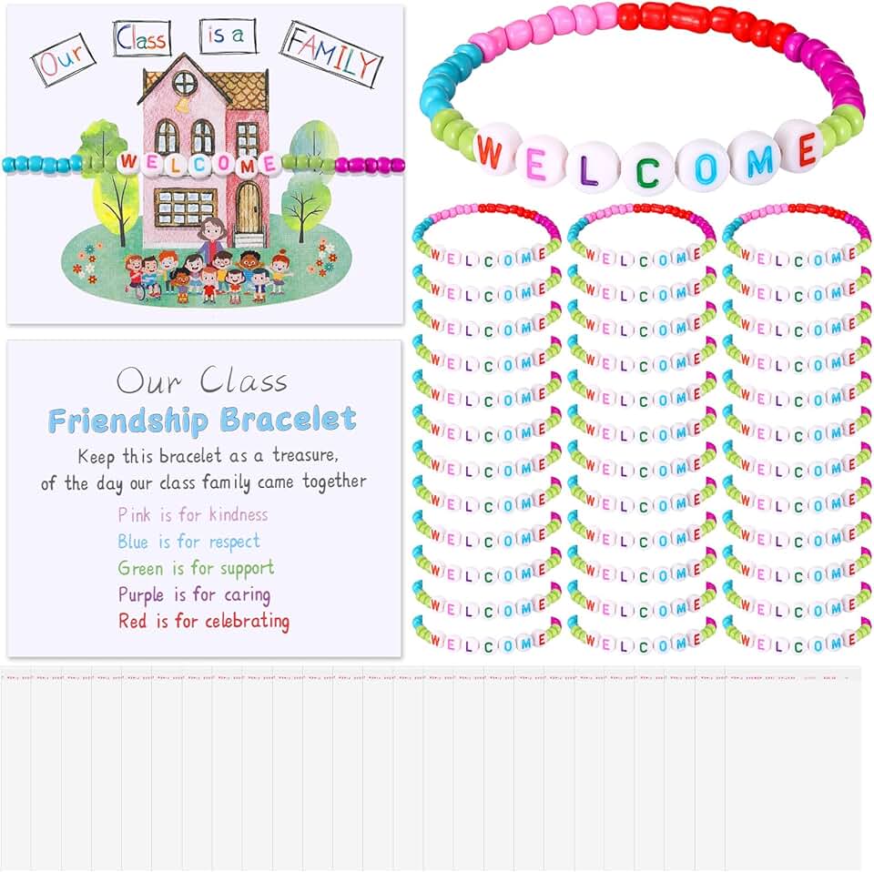 Back to School Gift Set with Card and Bracelets