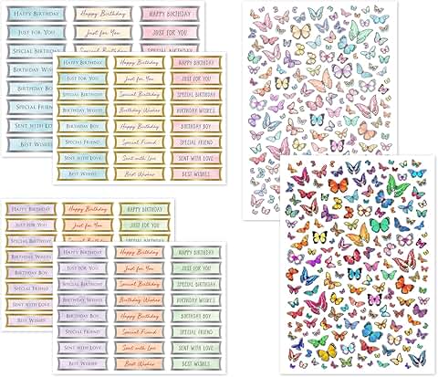 Birthday Sentiment Banners and Butterfly Die Cuts Set