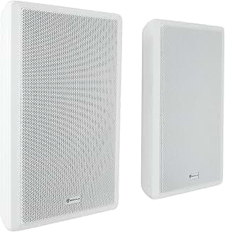 Slim 70W White Wall Speakers for Commercial Spaces