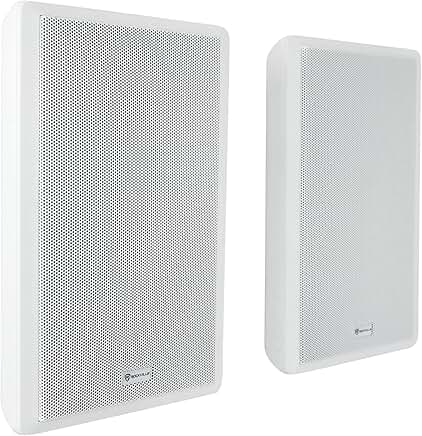 Slim 70W White Wall Speakers for Commercial Spaces