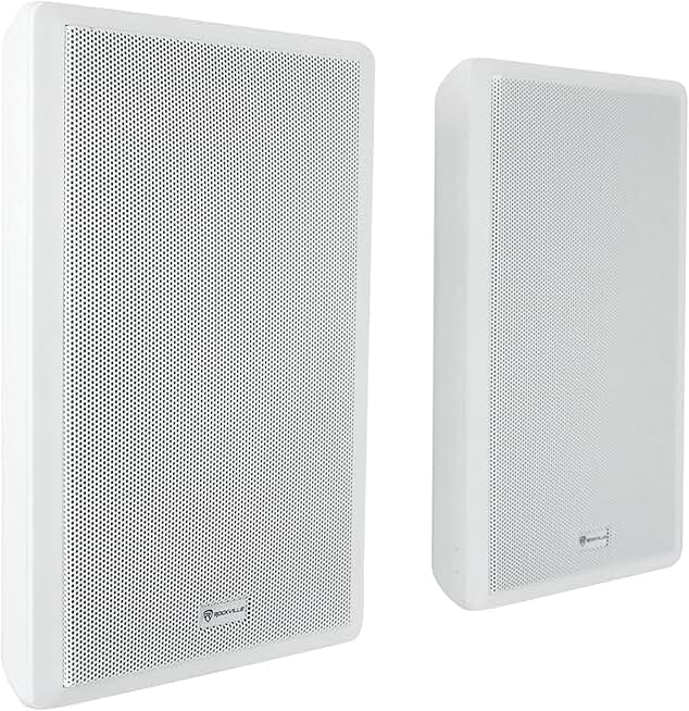 Slim 70W White Wall Speakers for Commercial Spaces