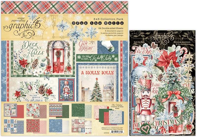 Deck the Halls 8x8 Decorative Paper Pack and Die-Cuts