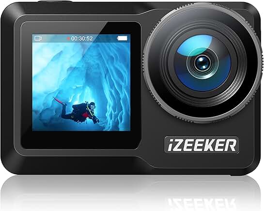 4K Action Camera with Touchscreen and Waterproof Design