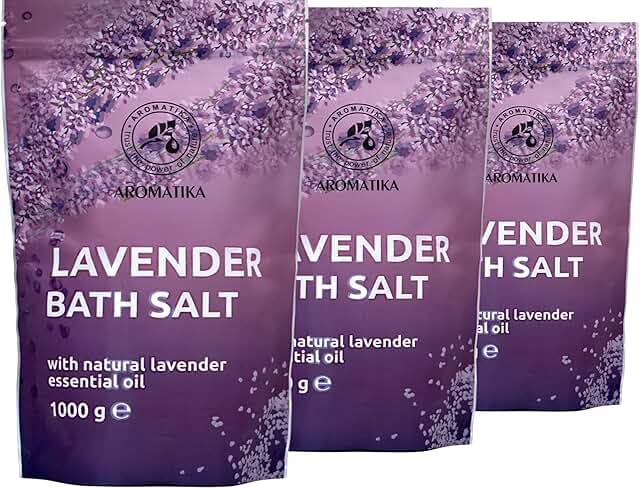 Lavender Bath Salts Set with Essential Oil