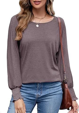 Women's Fall Ruffle Long Sleeve Casual Tops