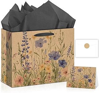Wildflower Gift Bag for Christmas and Special Occasions