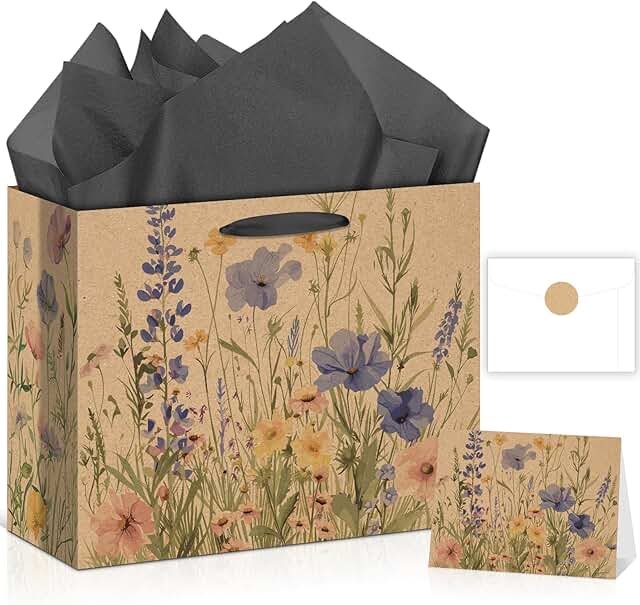 Wildflower Gift Bag for Christmas and Special Occasions