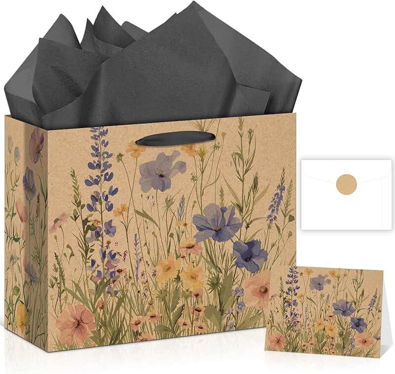 Wildflower Gift Bag for Christmas and Special Occasions