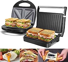 Panini Press Grill with Non-Stick Plates and Locking Lid