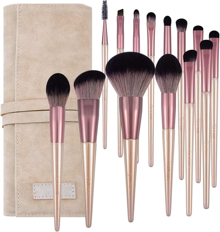 14-Piece Synthetic Makeup Brush Set with Bag