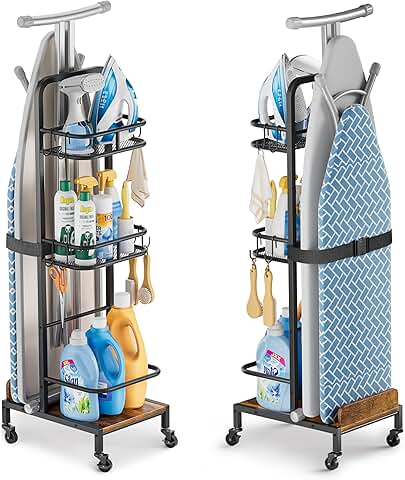 Ironing Board and Iron Holder for Laundry Room