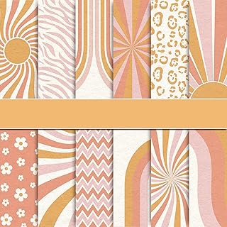 Boho Sunlight Pattern Scrapbook Paper 24 Sheets 30x30cm
