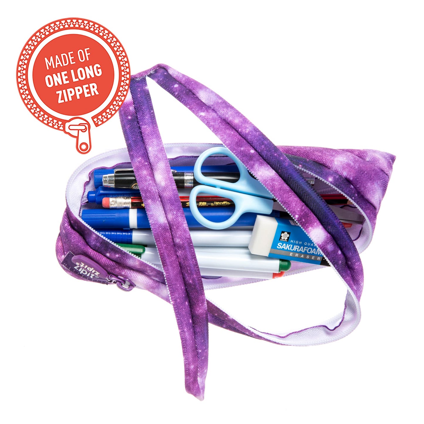 Purple Galaxy Pencil Case for Girls