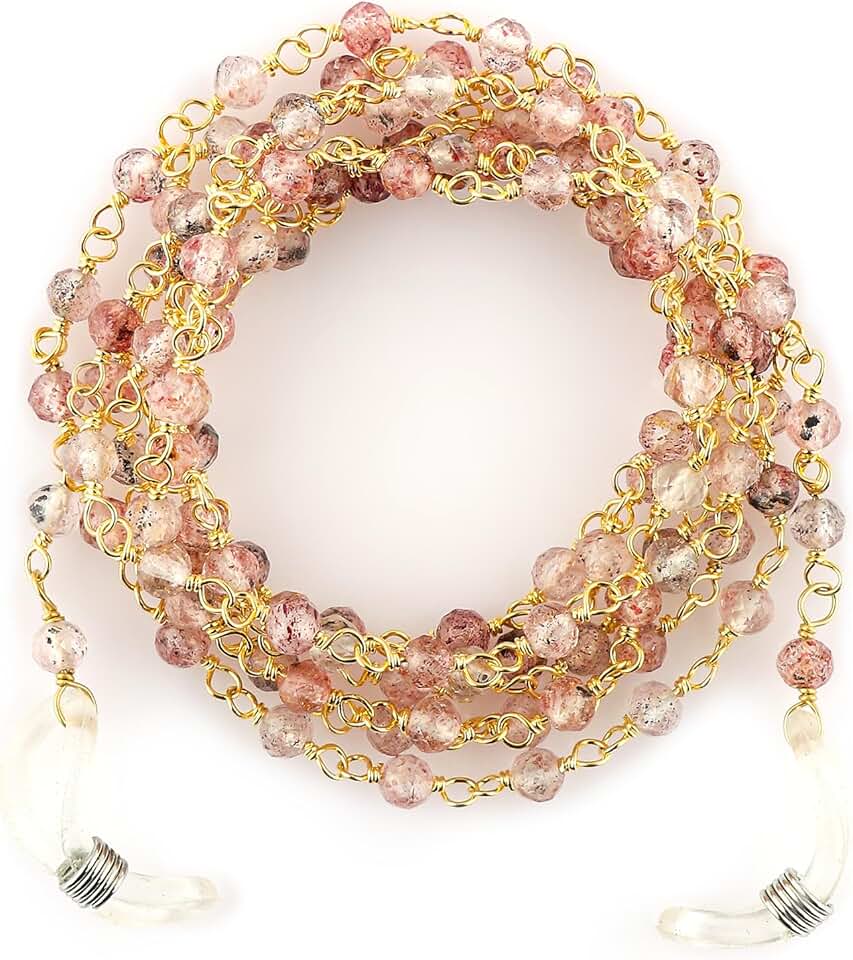 Reading Glasses Lanyard with Gemstone Beads for Women