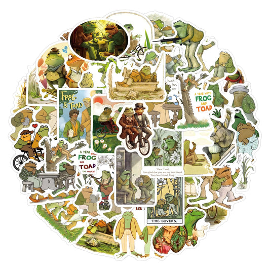 50 Frog and Toad Vinyl Stickers for Journals and More