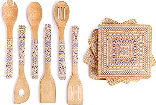 10-Piece Bamboo Cooking Utensil and Trivet Set