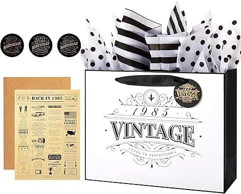 Large 13-inch Gift Wrap Bag with Card and Tissue
