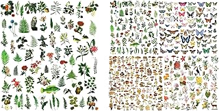Set of 5 Vintage Forest Junk Journal Stickers