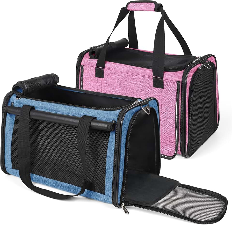 Lightproof Soft Pet Carrier for Large Cats and Small Dogs