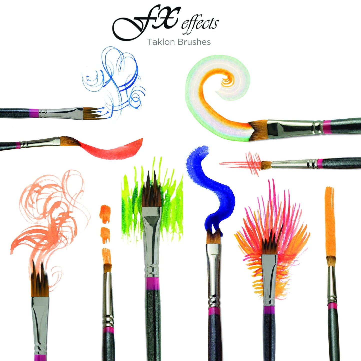 FX Special Effects Paint Brush Set 10 Pieces