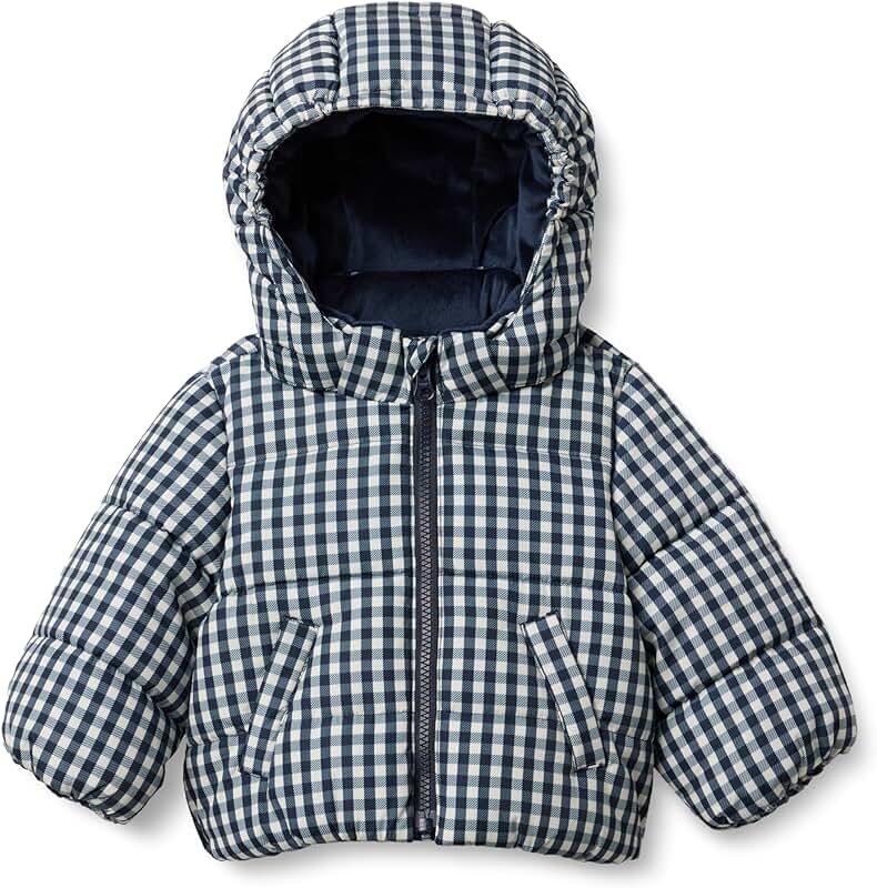 Water-Resistant Hooded Puffer Jacket for Kids