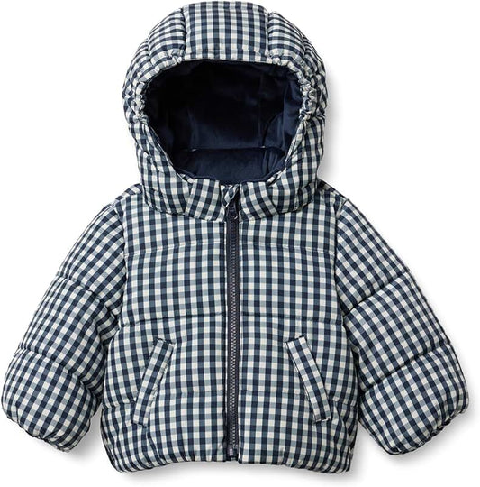 Water-Resistant Hooded Puffer Jacket for Kids