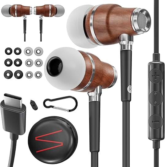 Wired Earphones with Deep Bass and Noise Cancellation
