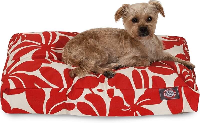 Small Rectangle Indoor Outdoor Dog Bed with Washable Cover