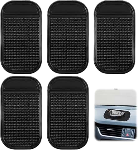 Set of five thick anti-slip dashboard pads