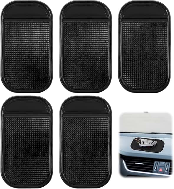 Set of five thick anti-slip dashboard pads
