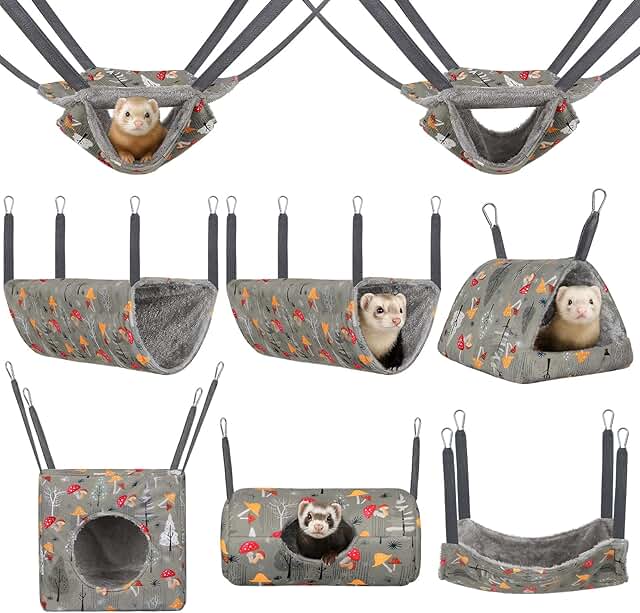 8 Pack Small Animal Cozy Hammocks for Cage