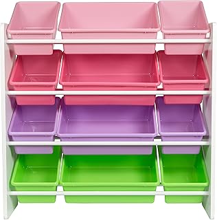 Pastel Kids Toy Storage Organizer with Bins