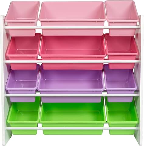 Pastel Kids Toy Storage Organizer with Bins