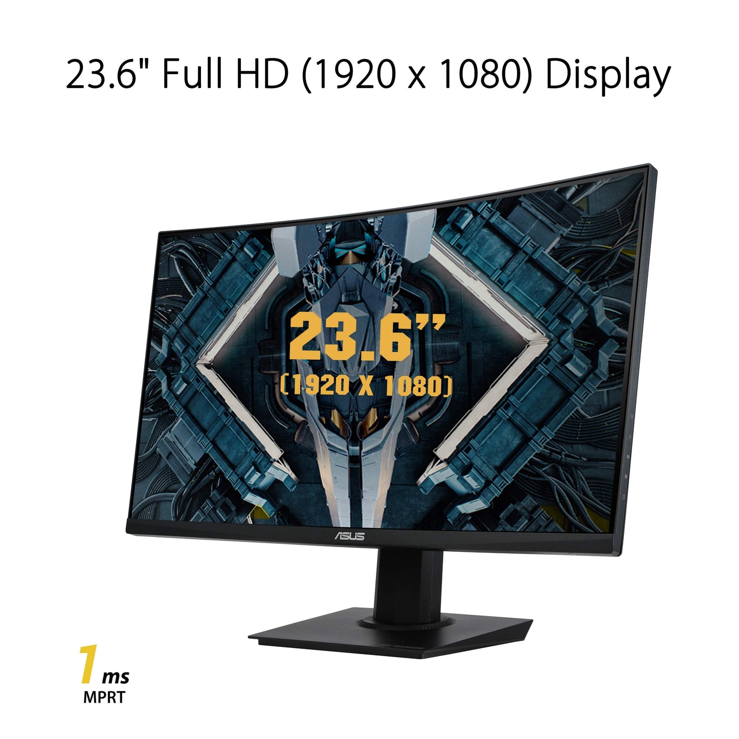 TUF Gaming 23.6" 1080P Curved Monitor (VG24VQE) - Full HD, 165Hz, 1ms, Extreme Low Motion Blur, Adaptive-Sync, FreeSync Premium, Shadow Boost, VESA Mountable, DisplayPort, HDMI