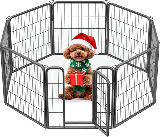 Heavy-Duty Outdoor Dog Playpen with 8 Panels