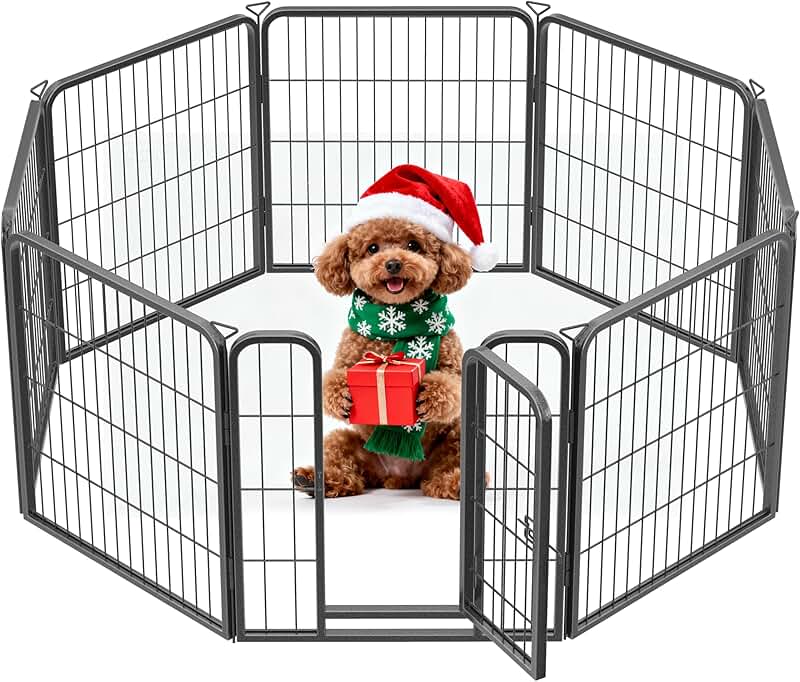 Heavy-Duty Outdoor Dog Playpen with 8 Panels