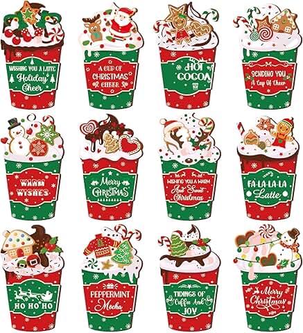 12 Christmas Card Sleeves for Gifts and Decorations