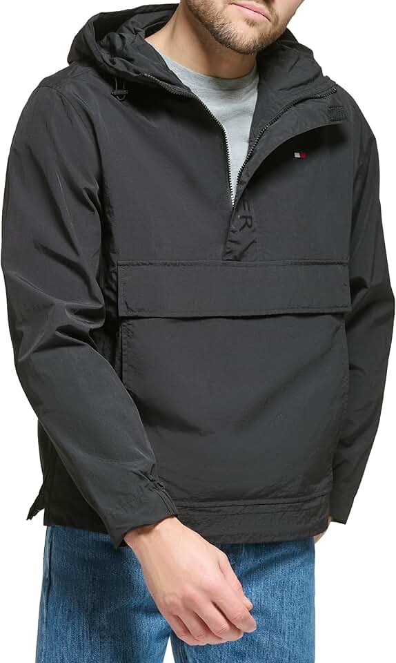 Men's lightweight popover with logo