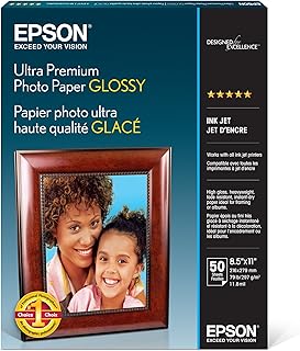 Glossy Photo Paper 8.5x11 Inches, 50 Sheets
