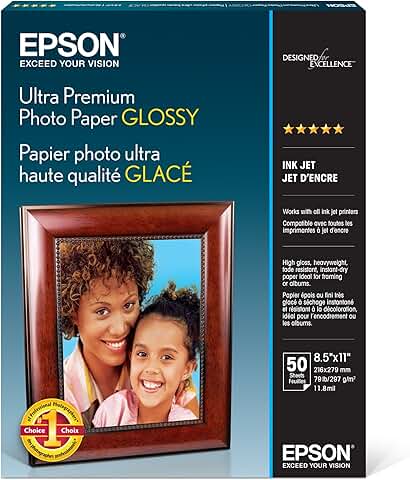 Glossy Photo Paper 8.5x11 Inches, 50 Sheets