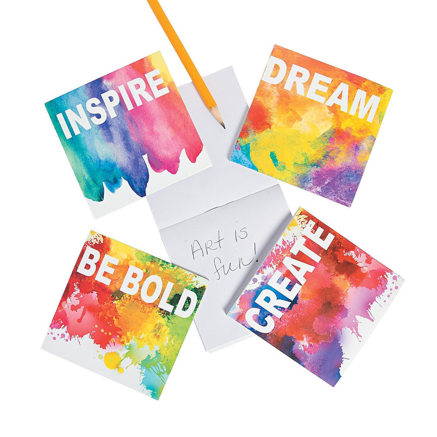 Rainbow Watercolor Notepads for Kids, 24 Pack