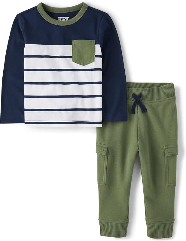 Baby Boy's Long Sleeve Shirt and Pants Set