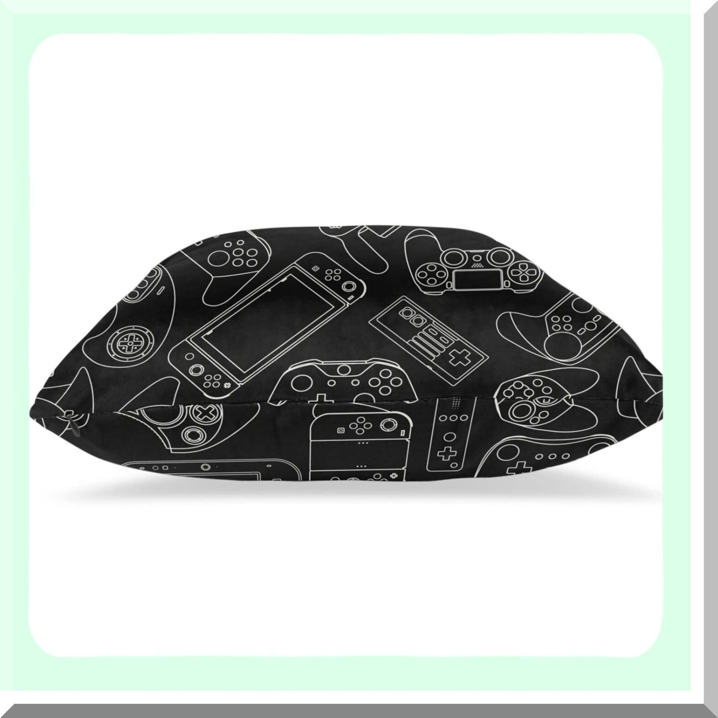 Gamer's Paradise Pillow Covers - Set of 2 Video Game Controller Decorative Cushion Cases for Sofa Couch Bed Home Decor, 18"X18" - Gaming Gadgets Theme